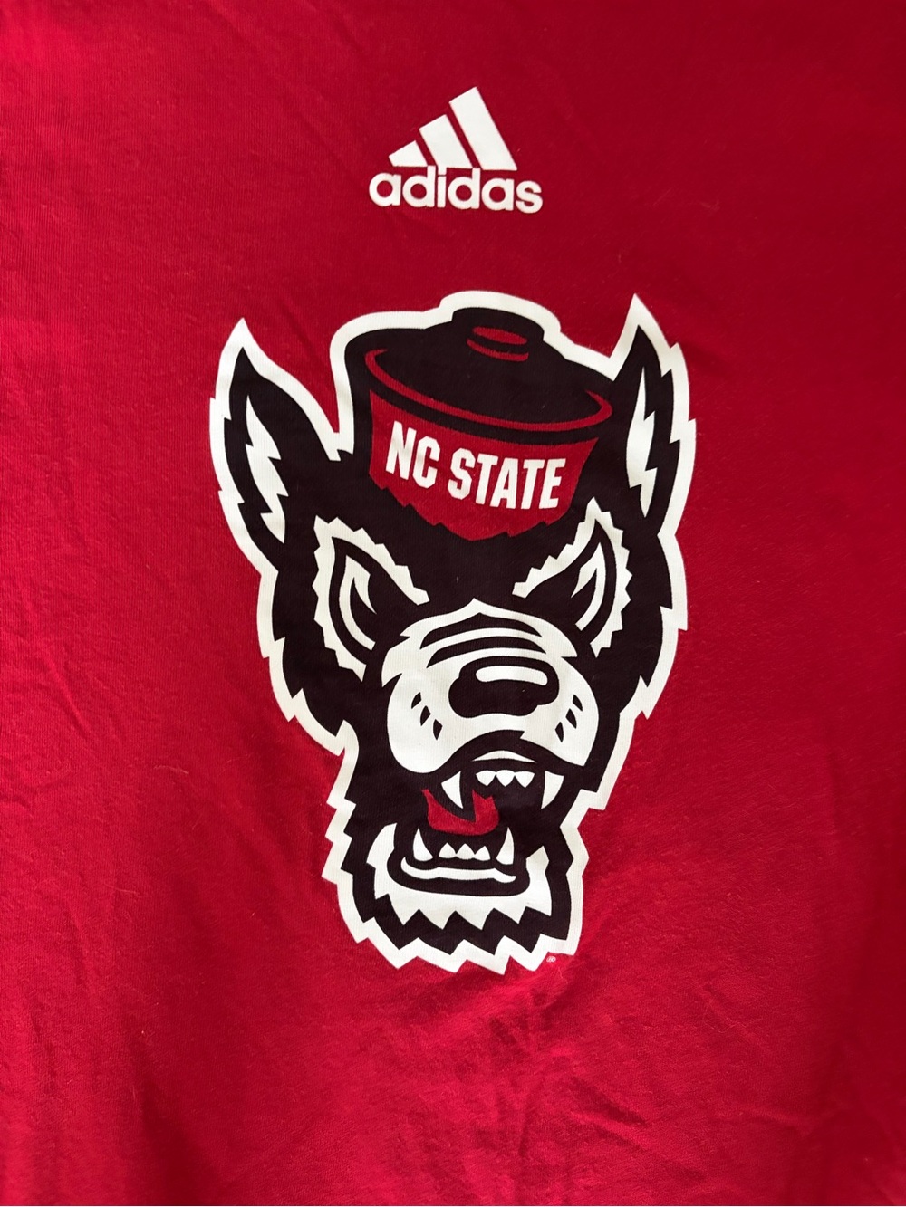Adidas Red Long Sleeve NC State shirt